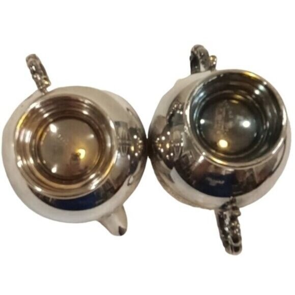 Vintage Viking Plate E.P. Copper Canadian Creamer and 2-Handled Sugar Bowl - Picture 3 of 11